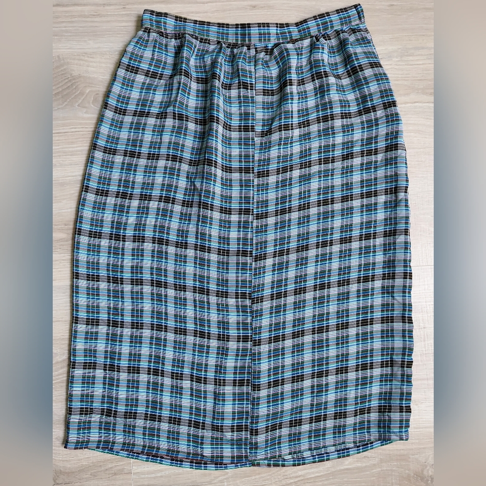 Tomboy plaid mesh skirt